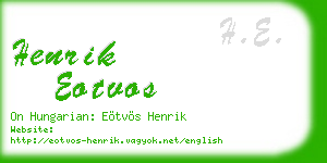 henrik eotvos business card