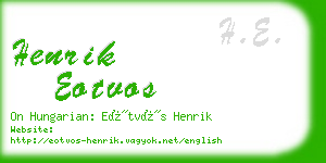 henrik eotvos business card
